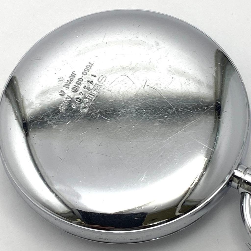 Used 436 [Battery Replaced, Cleaned] Working SEIKO Pocket Watch, Railway Watch Reason for Discount: Scratches Seiko 7550-0010 1980s Quartz Popular