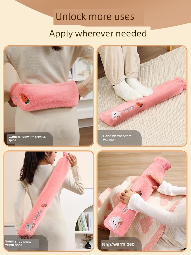 Water-Filled Hot Water Bottle, Long Strip, Explosion-Proof, Extended Length, Large Size, Warm Water Bag, Bed Warmer, Quilt Warmer, Female Belly