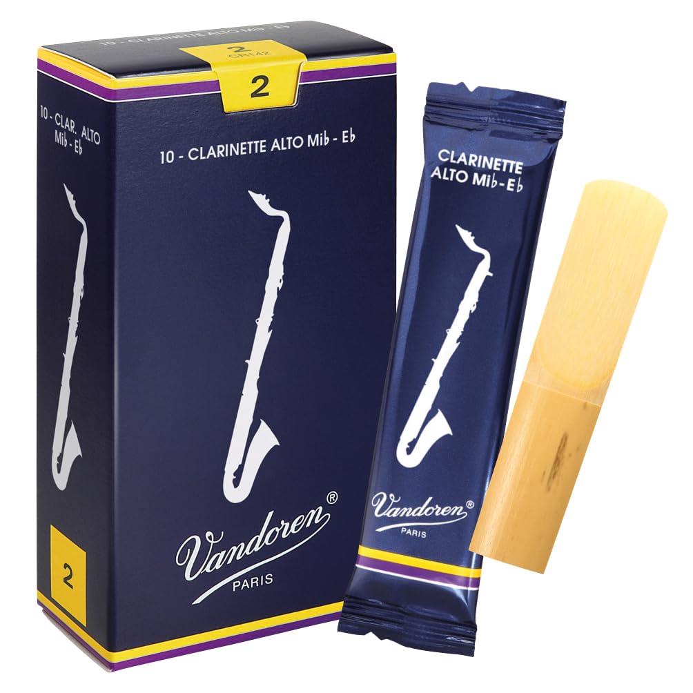 Vandoren Alto Clarinet Reeds, Traditional, Hardness: 2 (Pack of 10)