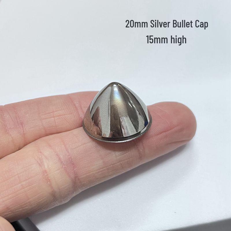 Speaker Dust Cap in Black/Silver, Electroplated/Silver/Matte Finish, 14-20mm Diameter