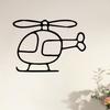 1pc Metal Helicopter Wall Art, Dynamic Helicopter Statue, Aviation Gift for Kids, Pilot Decor, Weatherproof Metal Sculpture for Garage, Backyard Fence