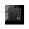 1Pc Power 2100Ma Usb Outlet Fast Charging Panel 86-Type 13A Wall Type C Interface Socket Maximum Voltage 250V For Uk Us Eu