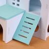 Wooden Hamster Deluxe Double Deck Villa Natural Living Hideout Hut Toy Small Animal Chew Toy for Hamster Cage