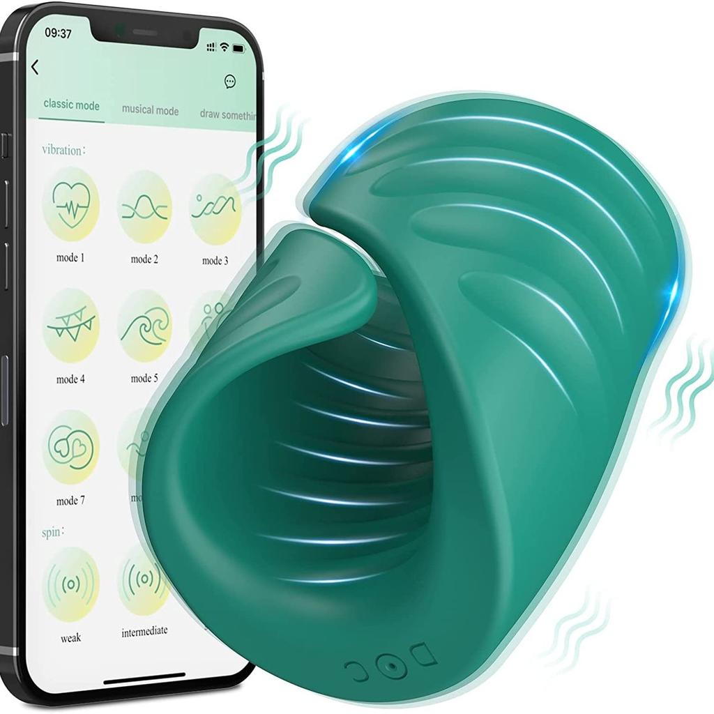 HESEKS Penis Training Vibrator with APP Control Male Masturbator Sex Toys Glans Trainer Cock Ring For
