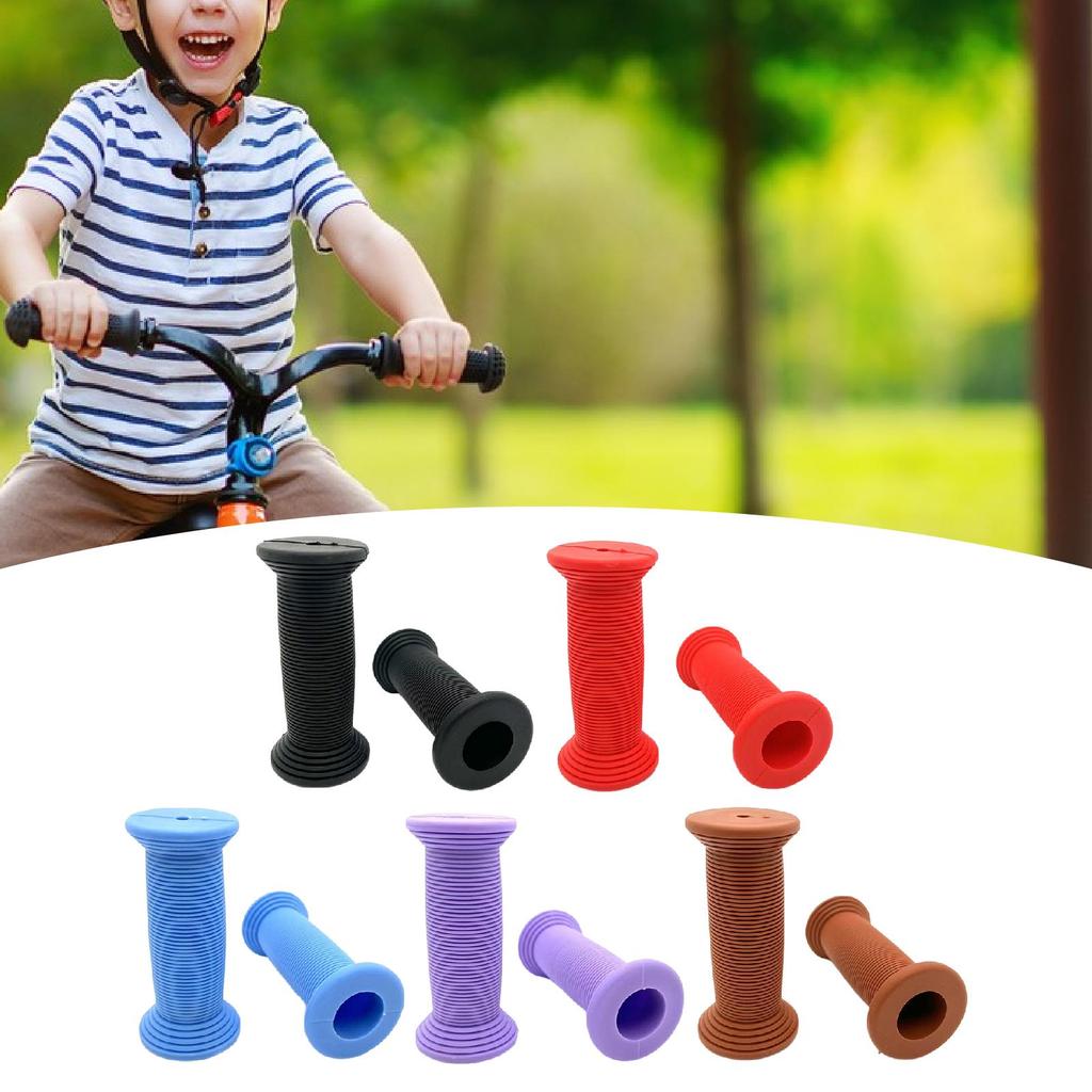 Universal Soft TPE Bicycle Handlebar Grips Non Slip Kids Bike Handlebar Grips Protective for Boys Girls Balance Bikes