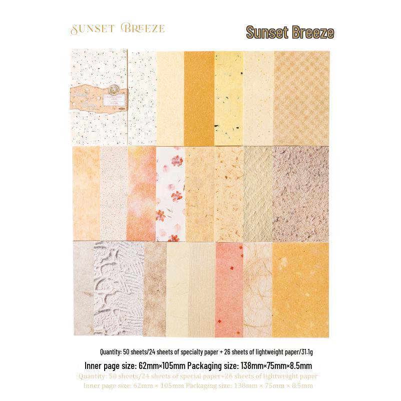 

Momo Material Retro-Style Versatile Journal Paper - Gentle Series, DIY Base, M5 Inner Pages