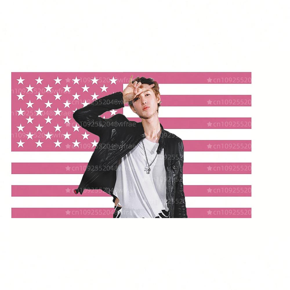 Kpop Cortis Captain Martin Pink American Flag Wall Tapestry Unique Home Decor Kpop Lover Gift Art Korean Pop Music Fan Gift