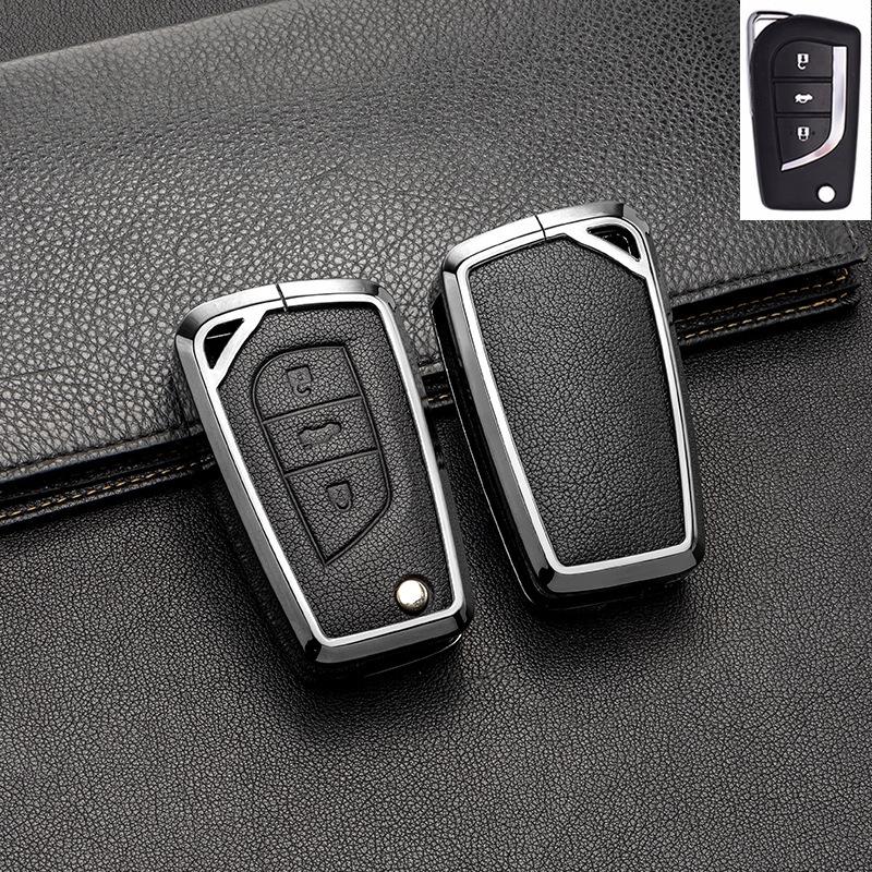 Full-Cover Metal Key Case for Toyota Corolla, RAV4, Rongfang, Wilanda, Levin, Camry