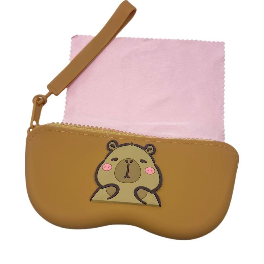 

Водонепроницаемый силиконовый чехол для очков для плавания, мягкая защитная коробка для очков для плавания, аксессуары для очков кофейный