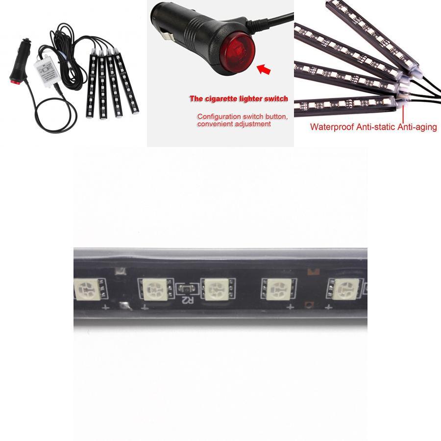 Vibrant Led Car Interior Atmosphere Lights Sound-activated Footwell Decoration