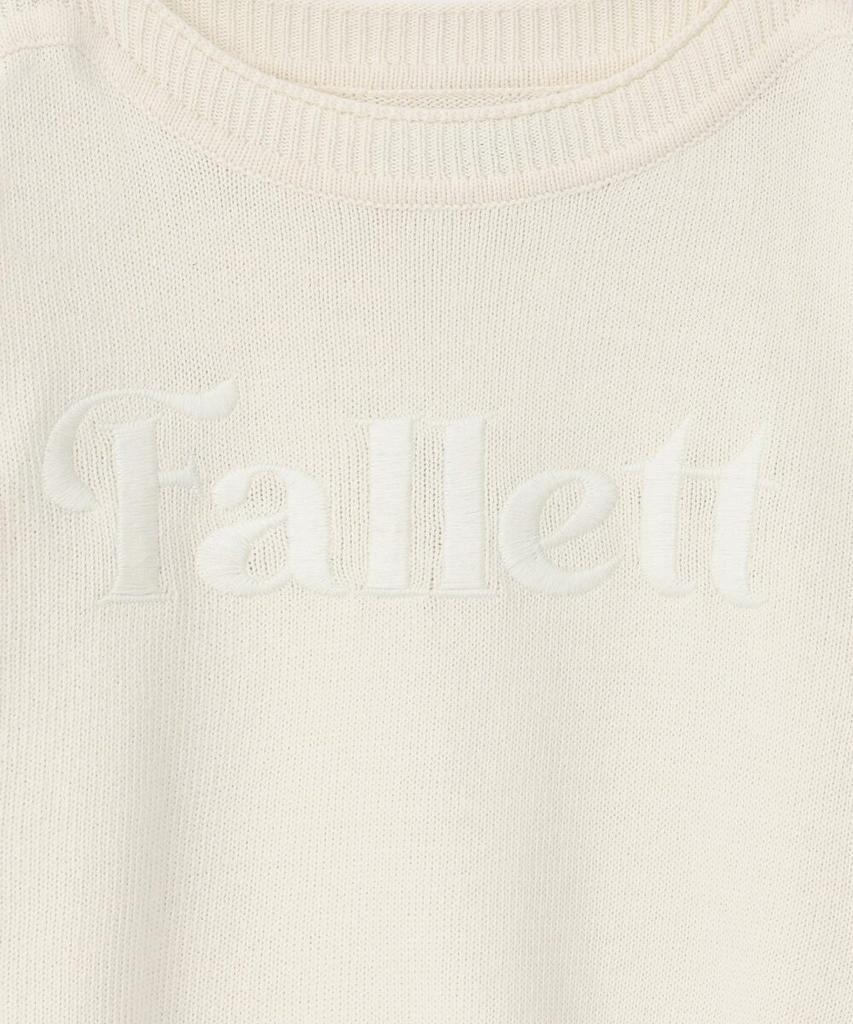 FALLETT Story Logo Embroidered Knit Cream