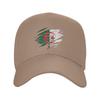 Summer Casual Baseball Cap Ripped Rip Open Algeria Flag Hiking Fishing Trucker Hat For Unisex Unisex SunProof  Trendy Baseball Cap