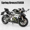 1/12 Spring Breeze CF 250SR Diecast Motorradmodell Spielzeug Replika mit Licht Geburtstagsgeschenk Weihnachtsgeschenk Sammlung Motorrad
