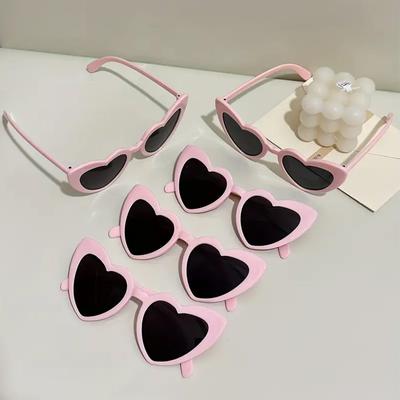5PCS Heart Cute Ladies Fashion Sunglasses Combination Wedding Party Decoration Glasses