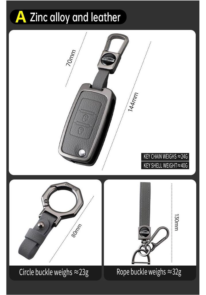 Compatible Car Key Holder for DeLonghi Model B, Elephant Grey