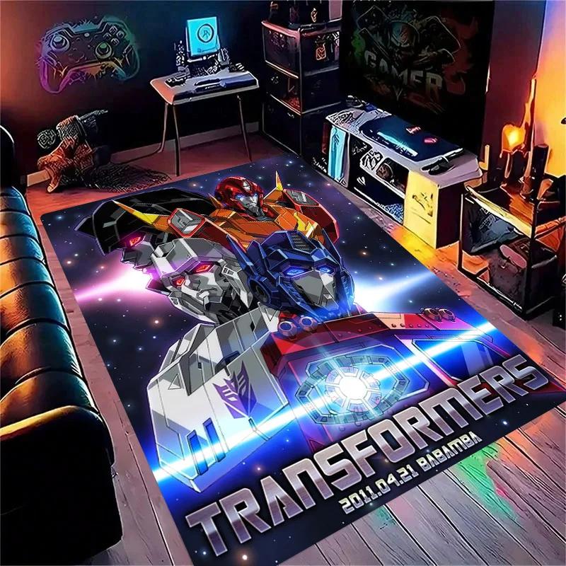 High-quality Cartoon T-Transformers Autobots 3D Bathroom Anti-Slip Mat Rugs for Home Kitchen Floor Decor Carpet