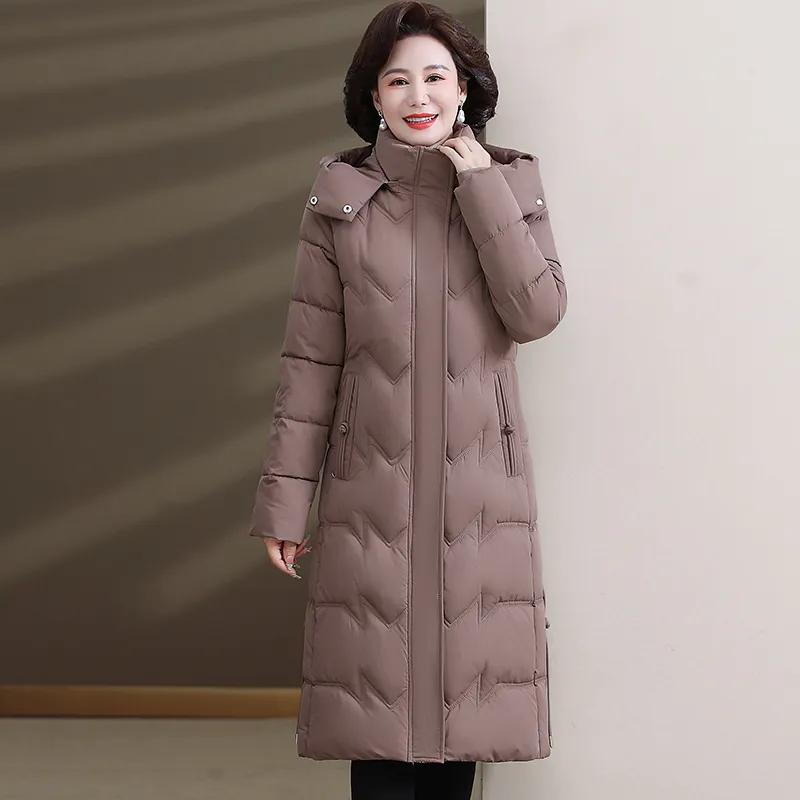 

Осень и Зима Большие Размеры Повседневные Зимние Длинные Парки Элегантная Женская Куртка с Капюшоном Толстая Теплая Верхняя Одежда Зимние Пальто XXXXXL верблюд