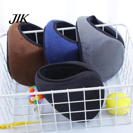 Men Winter Ear Warmers Unisex Earmuffs Thick Plush Protection Windproof Anti-slip Back-on Style Firm Stitching Commuting Outdoor Skiing Decorative