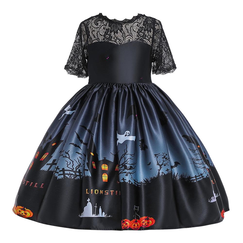 European & American Halloween Witch Costume for Kids - Masquerade & Role-Playing Dress