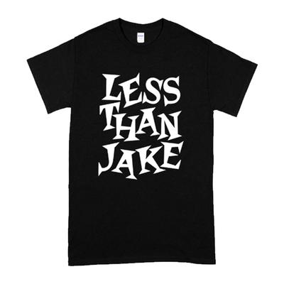 Limited Hip Hop Men's T-shirt 90s Less Than Jake Punk Rock Band Tshirt Cotton Black  Print Overszied Short Sleeves