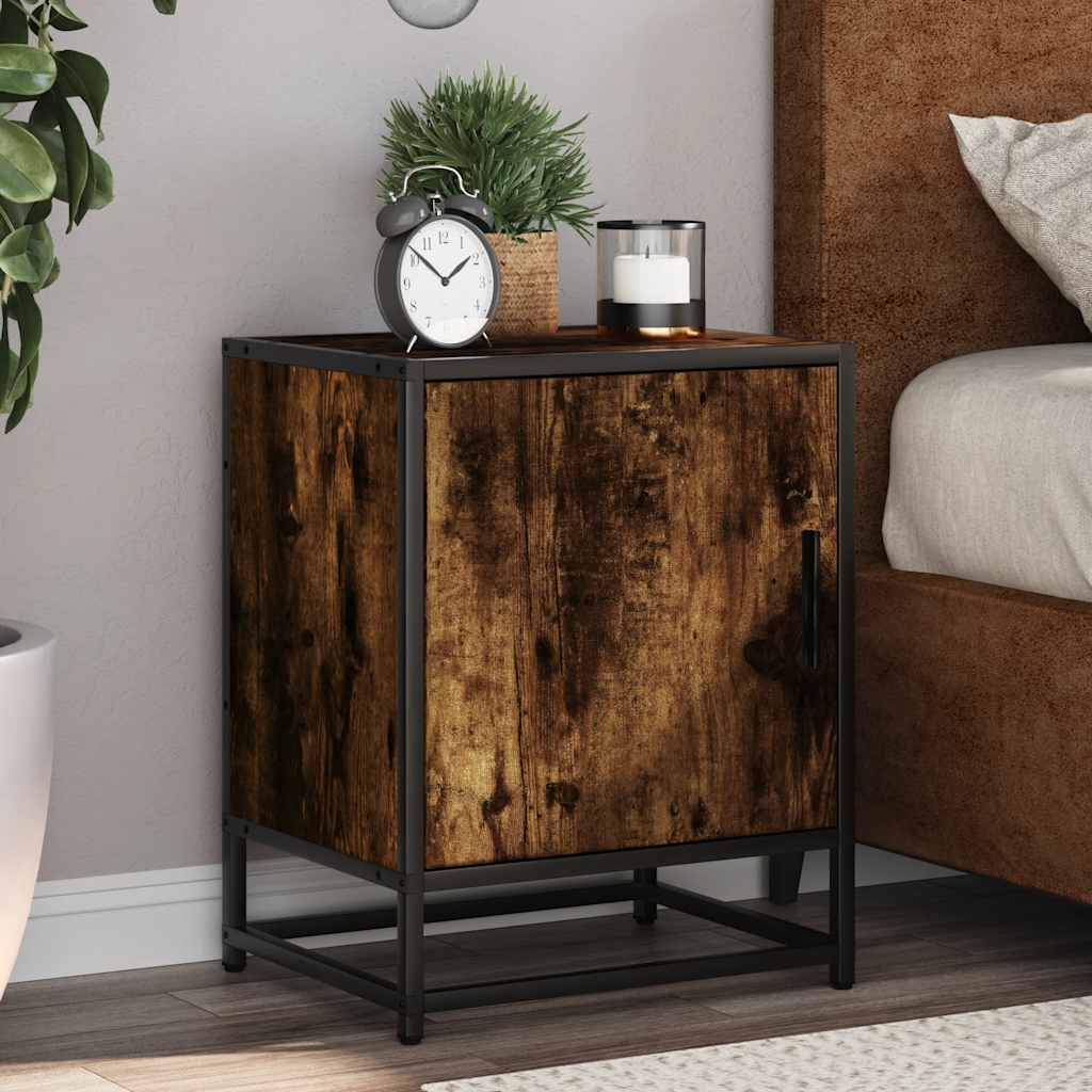 Nightstand, Smoked Oak, 40X31X50 Cm