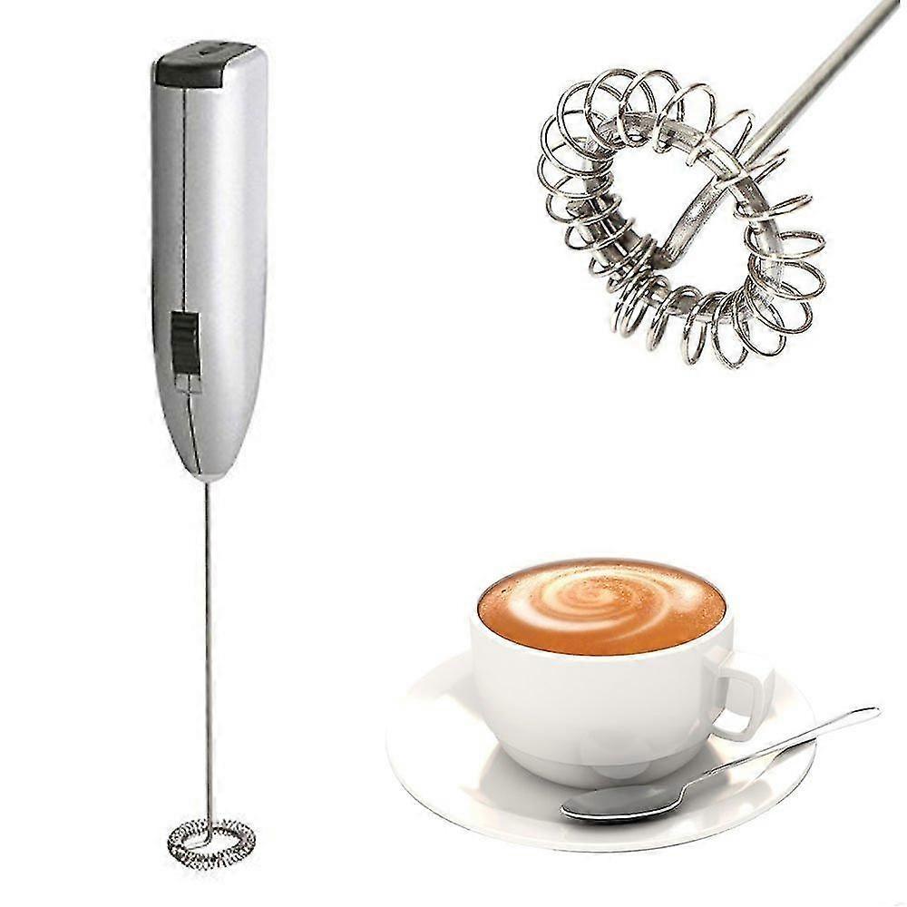 Milk Foamer Electric Milk Frother Portable Stainless Steel Handheld