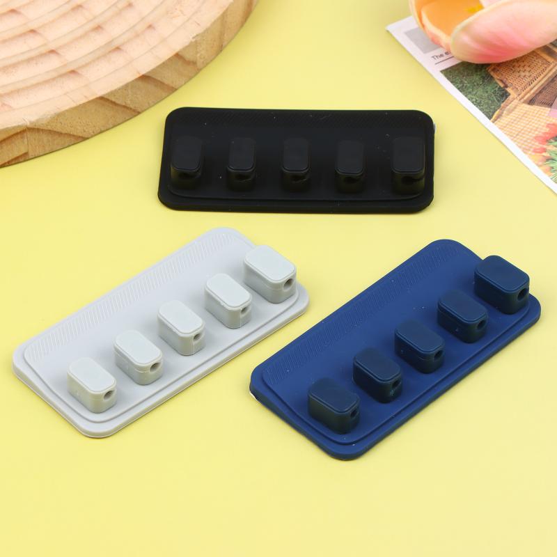 Magnetic Cable Organizer Silicone Cord Holder Detachable Wire Management Clip For Desktop Office Car Interior Cable Arrangement