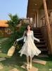 Plus Size Sheer Lace Patchwork Camisole Dress - Women’s Slim Fit Irregular Summer Skirt