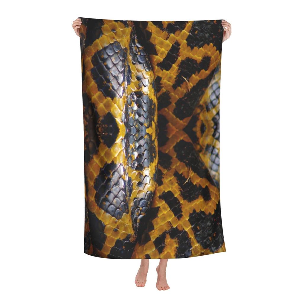 Telo Mare con Fantasia Serpente Animali Carino Asciugatura Super Rapida Asciugamano da Bagno per Adulti Bambini Regalo Asciugamano Viso Viaggio Campeggio Asciugamano Sportivo