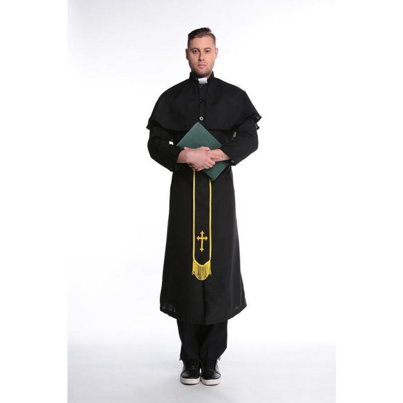 Halloween Male Priest Female Nun Cosplay Costume Couple Osplay Priest Costume Nun Stage Costume