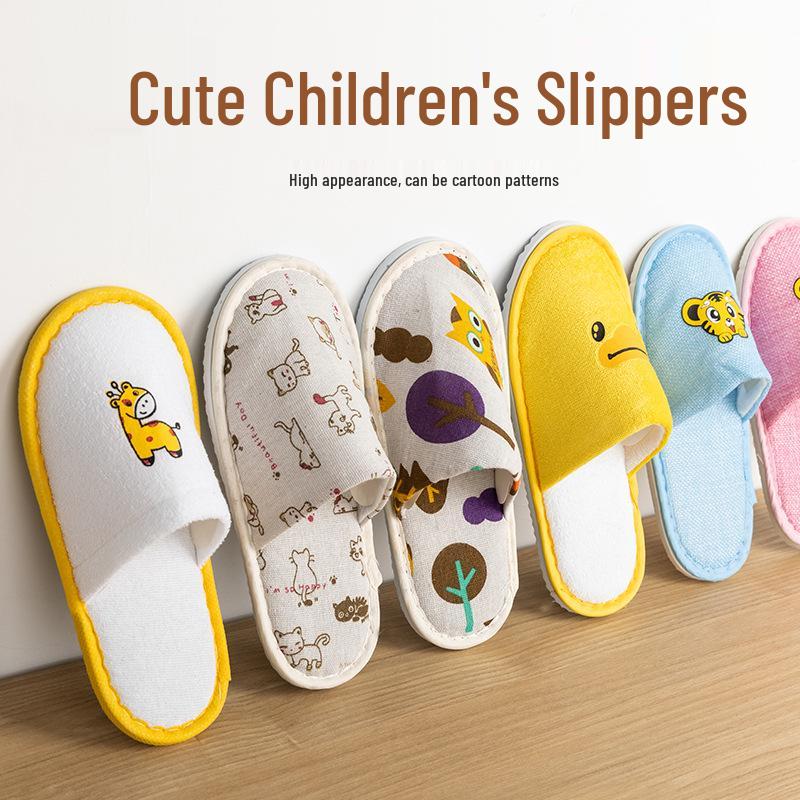 Kids' Portable Non-Slip Slippers for Travel and High-End Hospitality.