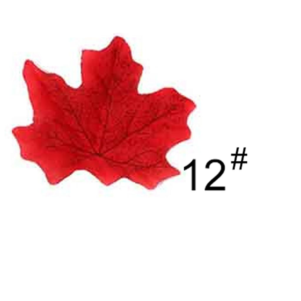200pcs Artificial Maple Autumn Leaves Plastic Fake Leaves Fake Autumn Maple Leaves Halloween Holiday Wedding Party Decoration