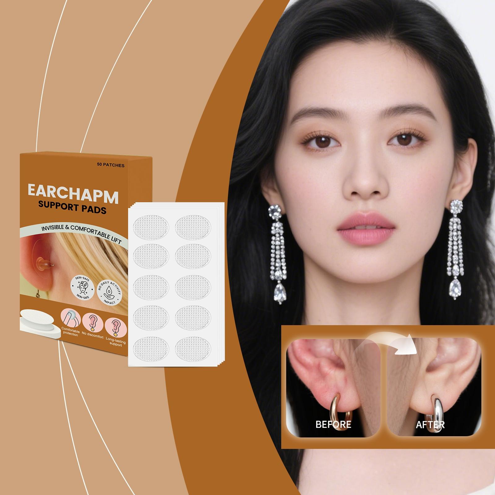 

Earlobe Support Strips Prevent Earrings From Sagging Due To Weight And Reduce The Pressure And Pain The Earlobes. One Size белый
