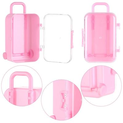 Doll Handbag Case Plastic Mini Suitcase Lovely Small Clutch Jewellery Box Dolls Miniature Toys
