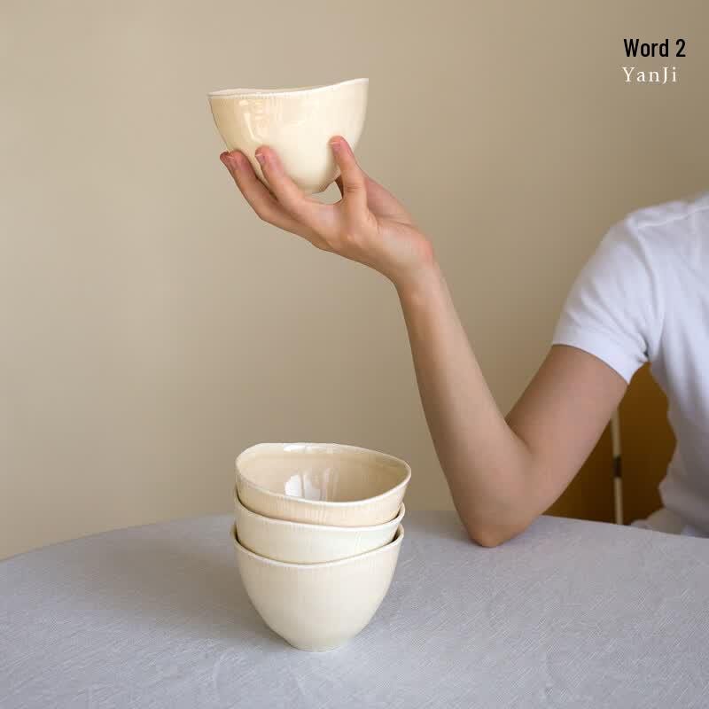 Yanji Mushroom Series Ceramic Rice Bowl