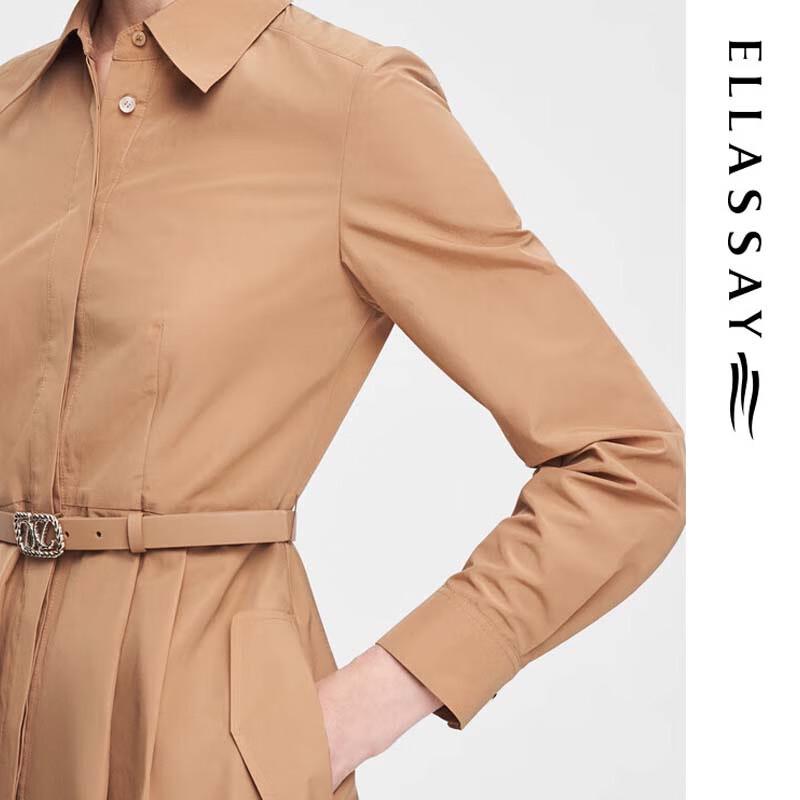ELLASSAY Women's Retro Shirt Mid-Length Dress