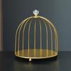 Gold Bird Cage Cosmetic Organizer Iron Birdcage Cosmetic Shelf Jewelry Holder
