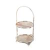 Iron Art Dessert Fruit Plate Two Layers Cake Stand Birthday Dessert Tray  Wedding Party