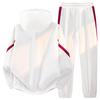 Men's Spring & Autumn Loose Fit Sports Suit: Stand-up Collar Jacket & Long Pants, Plus Size Two-Piece Set