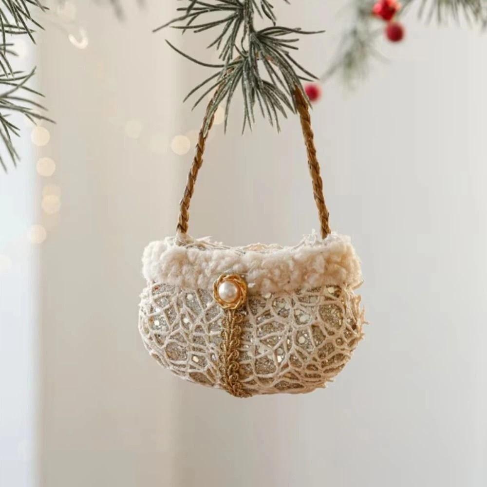 Champagne Christmas Hanging Decoration Glitter Christmas Tree Hanging Pendants  Christmas Tree