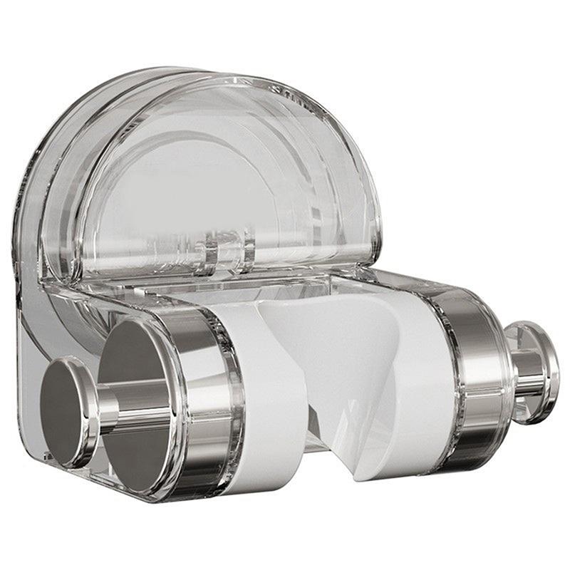 

Wall Mounted Shower Bracket Hanging Base Punch-Free Shower Head Holder 360 ° Rotation Self-Adhesive Shower Nozzle Holder Kitchen