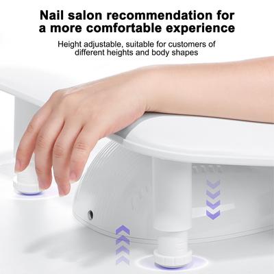 Cuscino poggiabraccio per nail art Cuscino poggiamano per unghie Altezza regolabile Cuscino in pelle PU Inclinato per mano