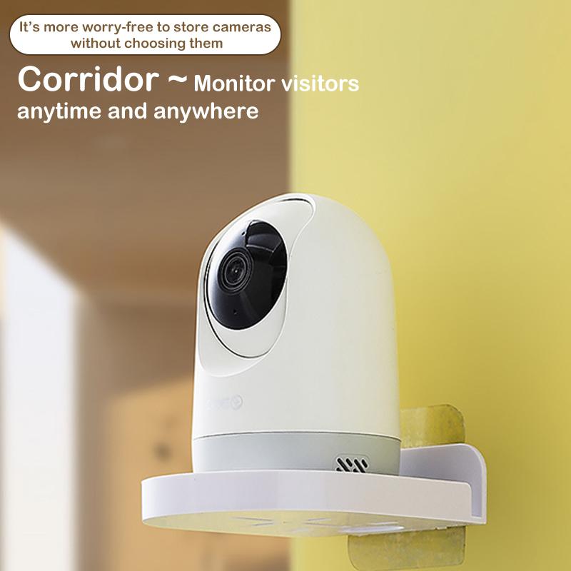 Wall Mount Floating Stand Shelf For Security Camera Mini Speaker Other Small Items In Home Bedroom Bathroom Kitchen Living Room
