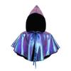 Halloween Hooded Cape Laser Blue Vampire Cosplay Sunscreen Suit Glossy Shawl Dopamine Show