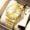 Original Military Man Wristwatch Quartz Week Date Watch For Men Waterproof Luminous Stainless Steel Men's Watches