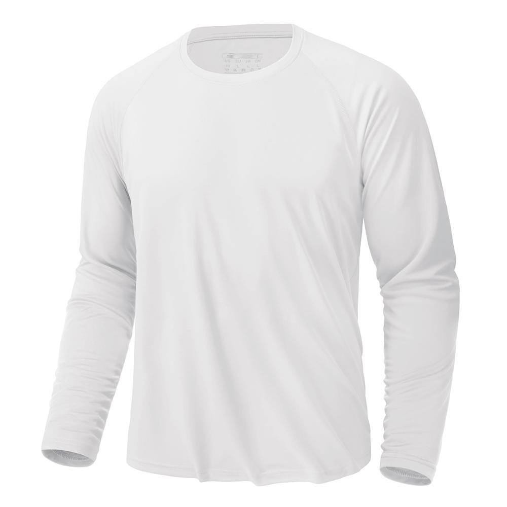 Hengyuan33 TACVASEN UPF 50+ Zonbescherming T-shirts Heren Sneldrogend Lange Mouwen Atletische T-shirts Performance Sport T-shirts Tee Tops L