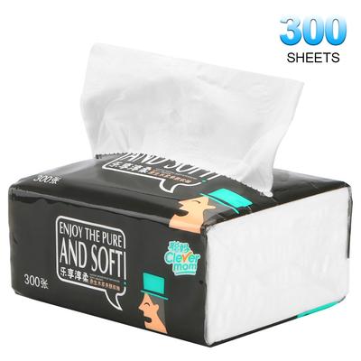 Serviette en papier ménager en pulpe de bois pure 4 couches 300 feuilles de papier toilette serviettes de table papier de soie papier de nettoyage de cuisine