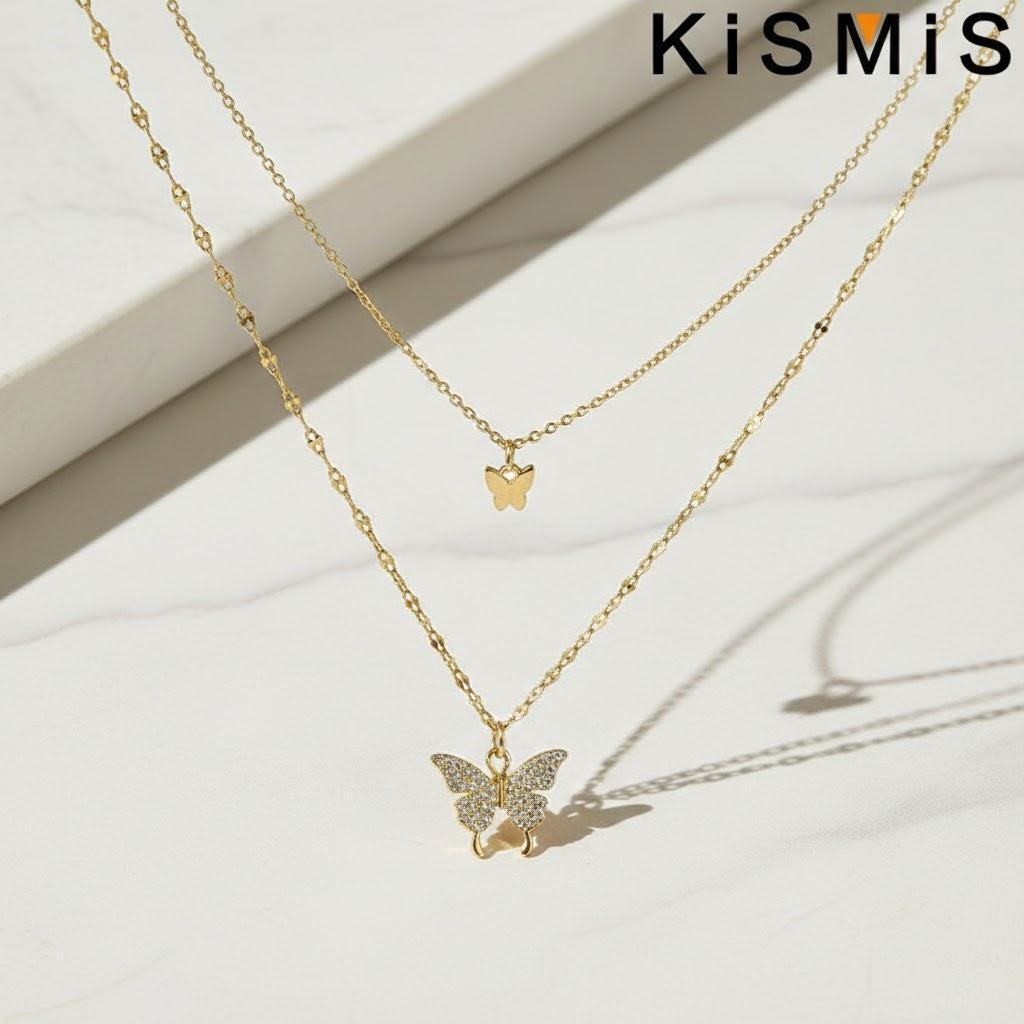 

Elegant Women s Butterfly Pendant Necklace Fashion Jewelry for Women Unique Gift Idea Beautiful Shining Design золотий