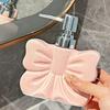 1pc, Ceramics Bowknot Lotion Press Bottle, Household Bathroom Shower Gel Bottle, Plastic Pump Head, Bathroom Liquid Dispenser
