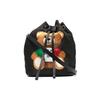 Teddy Bear Print Pu Bucket Bag Women Bags Black A8445-8213-1555